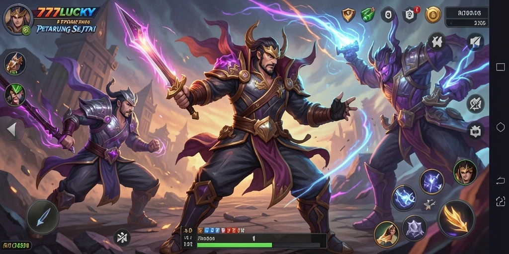 Tampilan gameplay menarik dari 777LUCKY dalam aksi Fighting.