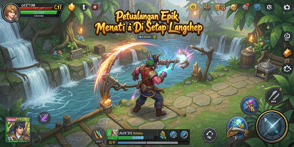 Tampilan gameplay GT108 yang menegangkan dengan petualangan seru.
