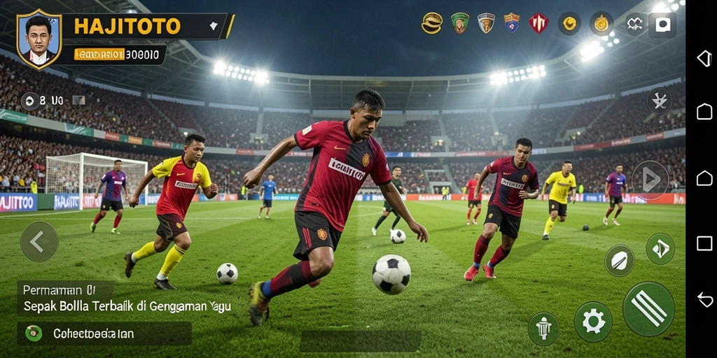 Gameplay mendebarkan di lapangan sepak bola dalam HAJITOTO.