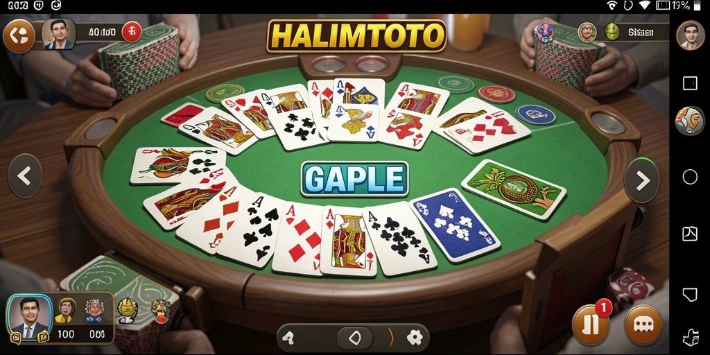 Gameplay seru HALIMTOTO saat bermain Gaple dengan teman-teman.
