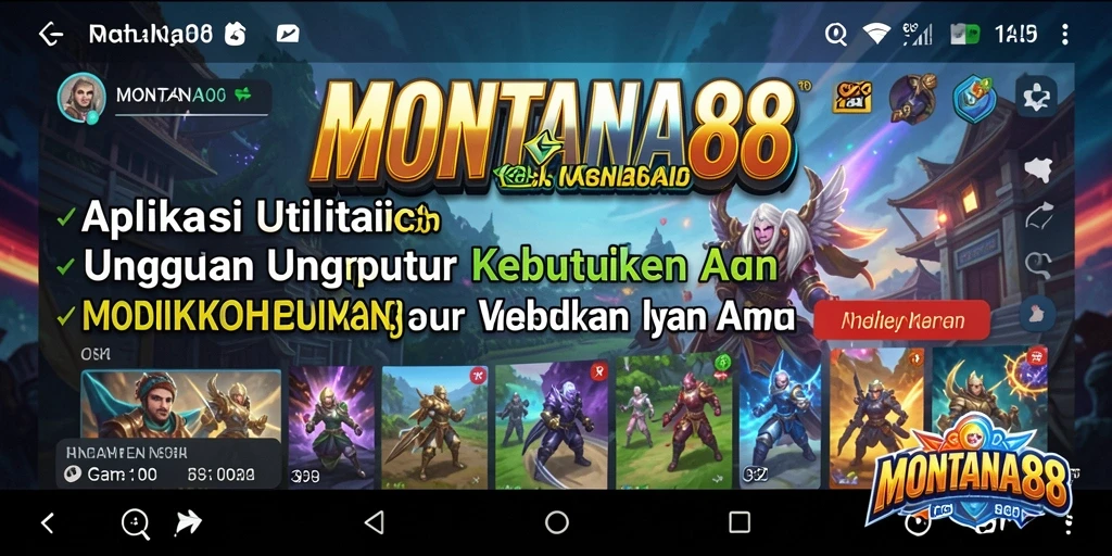 Tampilan utama MONTANA88 dengan fitur utilitas yang responsif