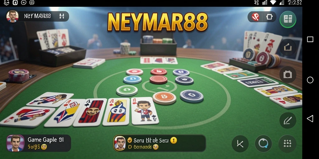 Gameplay seru NEYMAR88 dalam bermain Gaple bersama teman.